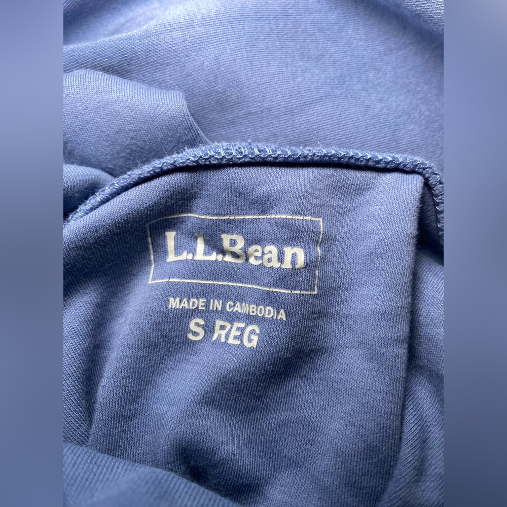 LL Bean Women's Cotton Turtleneck Pullover Blue Long Sleeve Shirt Size Small - Picture 6 of 7